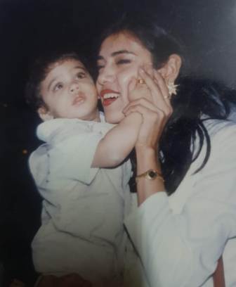 Simba Nagpal with his mother