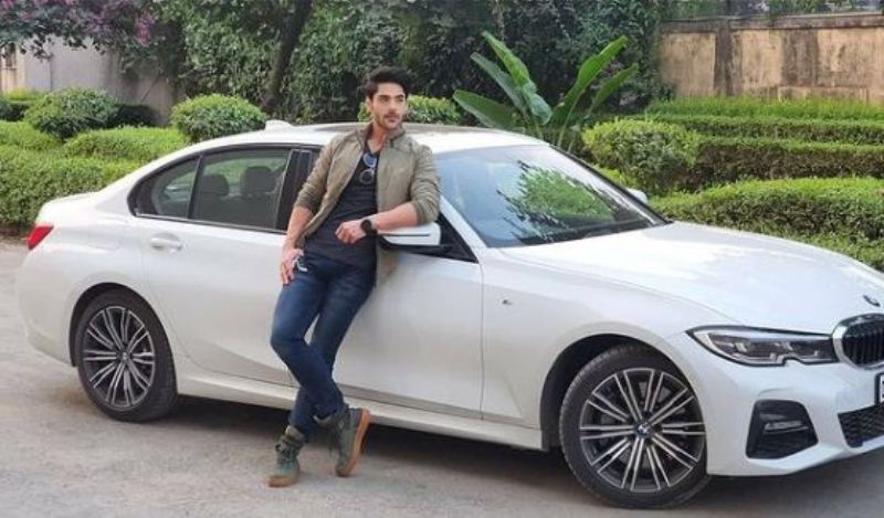 Simba Nagpal with bmw 330i